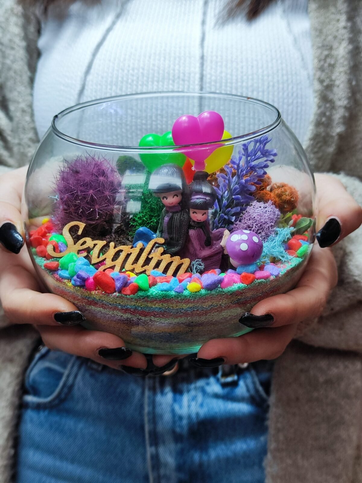 Müştərilər üçün mükəmməl terrarium hədiyyəsi