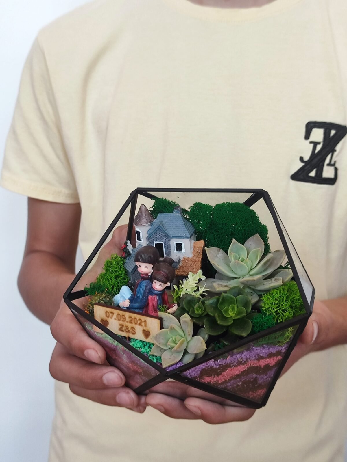 Ofis dekoru üçün ideal Terrarium Korporativ Hədiyyə – İş mühitinə təbii atmosfer qatır